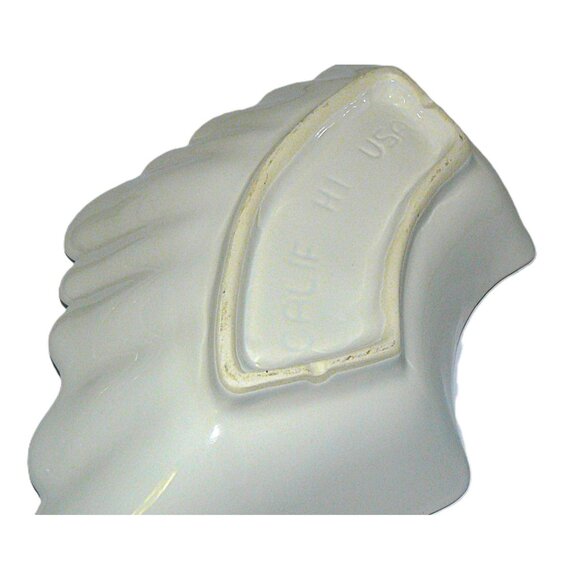 Vintage California Pottery Soup Tureen & 4 Shell Dishes Set White - Picture 4 of 9